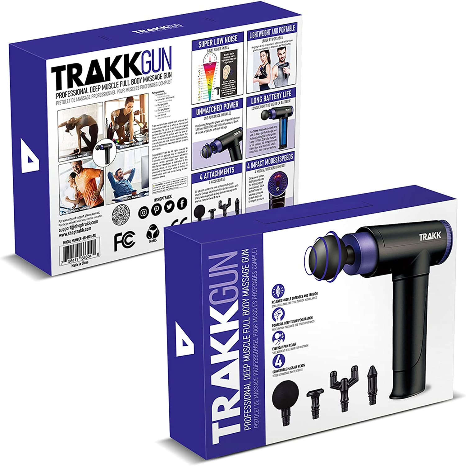 TRAKK SPORT Deep Tissue Handheld Athlete Massage Gun with 4 Speeds11